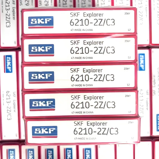 Industrial Machinery Deep Groove Ball Bearing SKF 6211-2Z/C3 55x100x21mm with Sheet Metal Cage