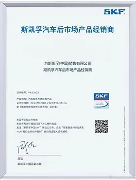 SKF official authorization certificate