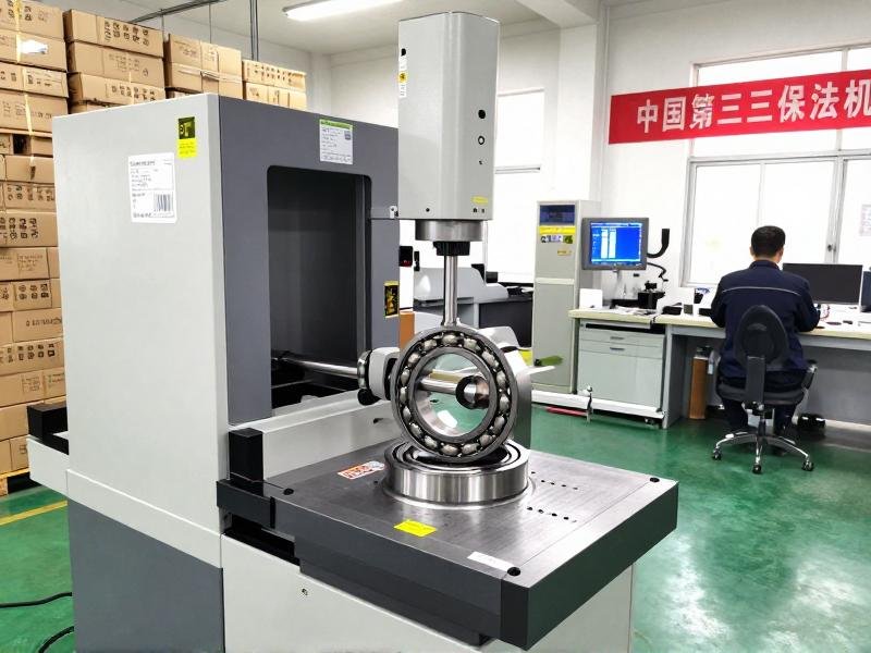 Precision measurement report showing tolerance deviations in angular contact bearings