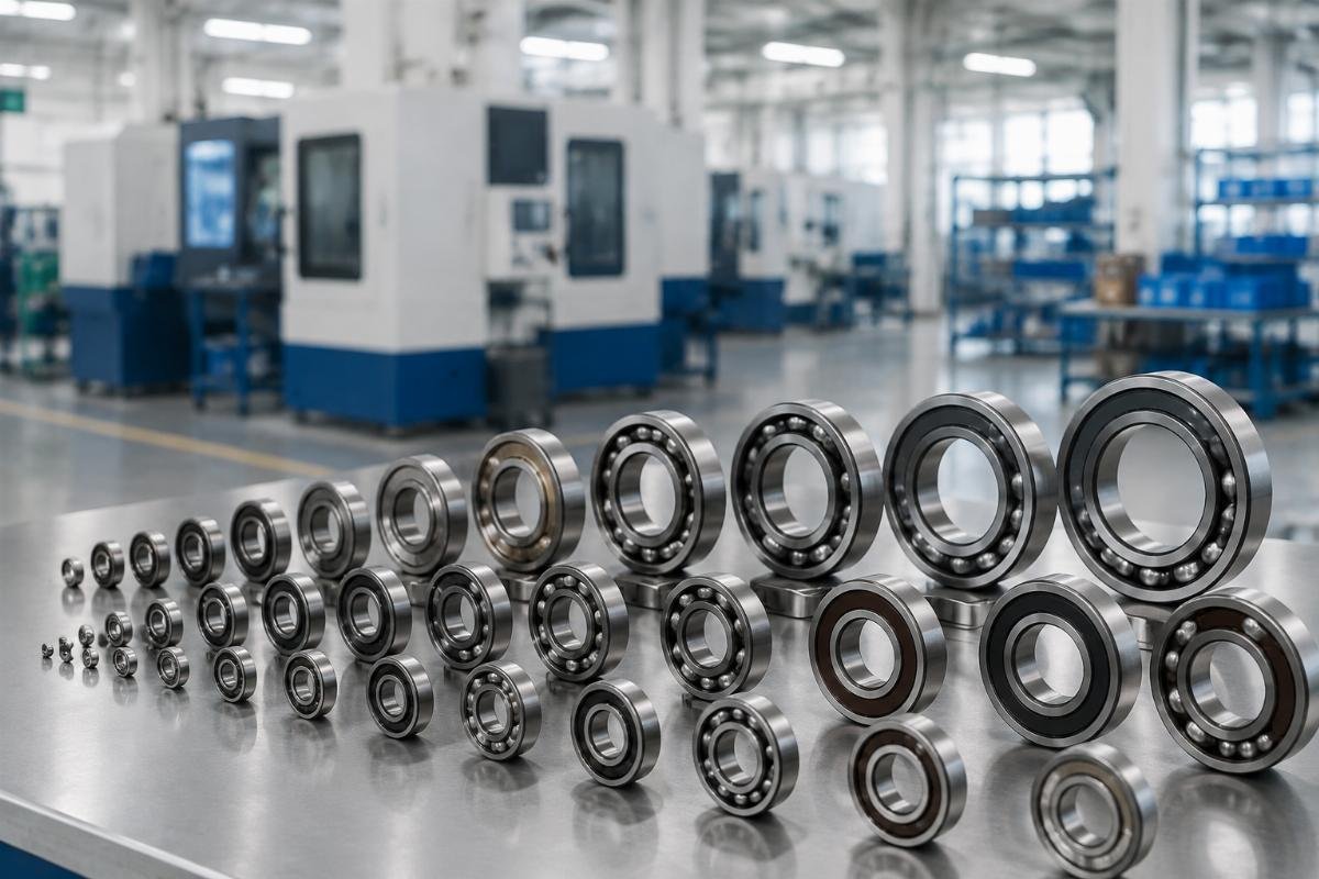 Chart mapping NTN CM, SKF C3, and NTN C3 ranges against bore diameter series