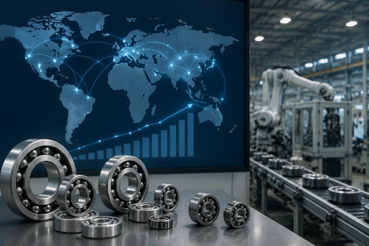 Graph showing global bearing supply chain consolidation trends and risk indicators