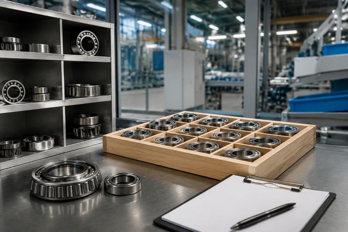 Purchase order line item showing full bearing suffix specification