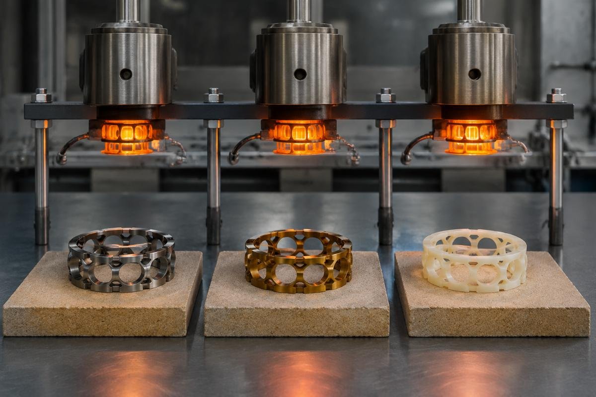 Temperature comparison of bearing cage materials steel brass polyamide